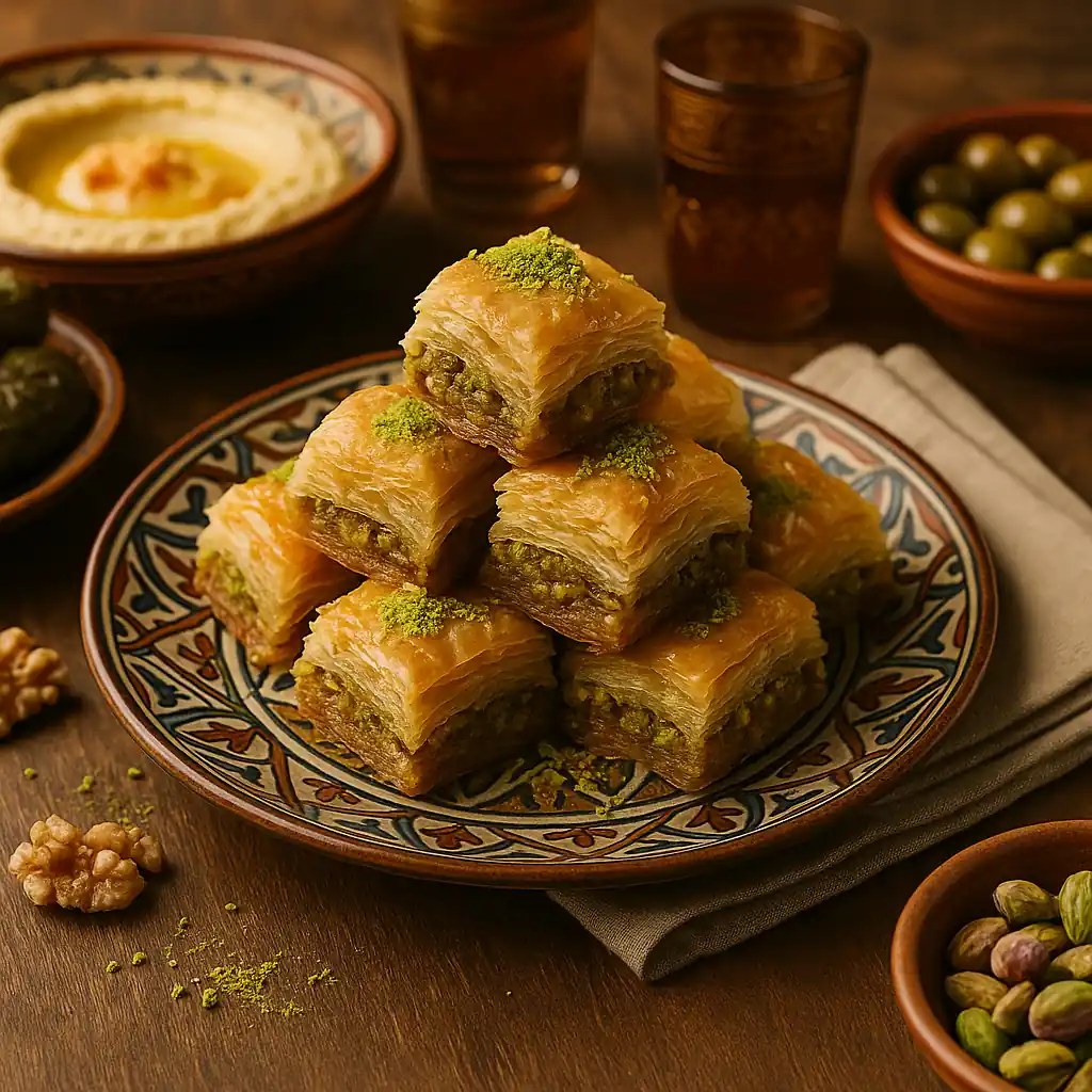 Baklava au miel et pistaches